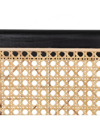 Silla de ratán colonial REXT en madera color negro