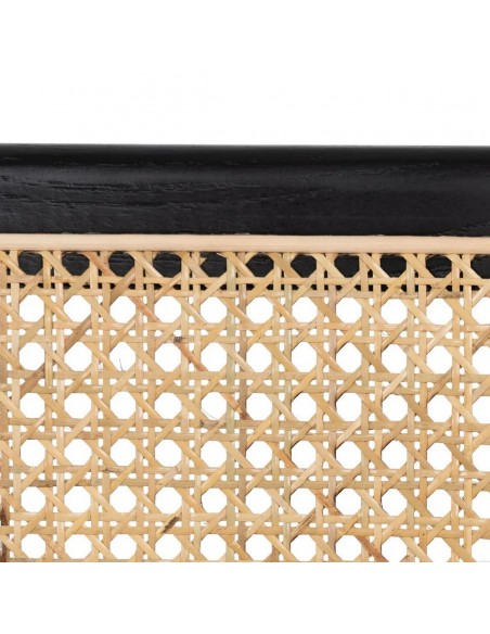Silla de ratán colonial REXT en madera color negro