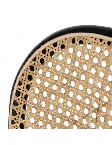 Silla de ratán colonial REXIT en madera color negro
