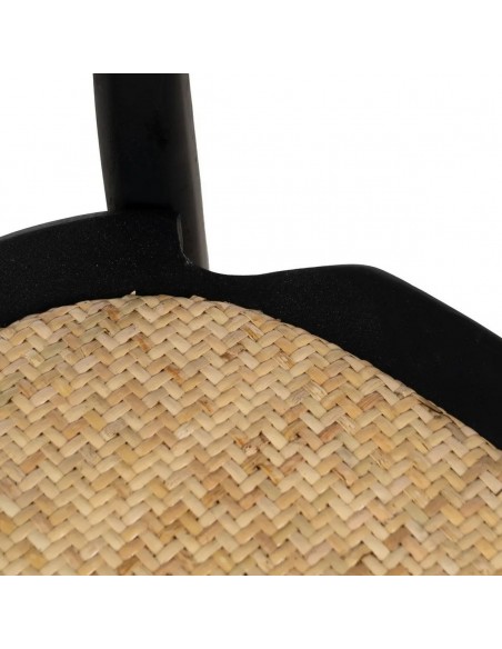 Silla de ratán colonial REXIT en madera color negro