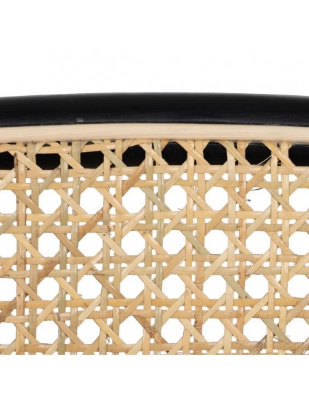 Silla de ratán colonial REXIT en madera color negro