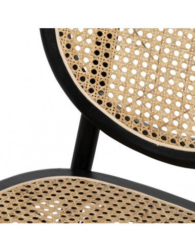 Cadeira medalhão Thonet em madeira de vime cor...