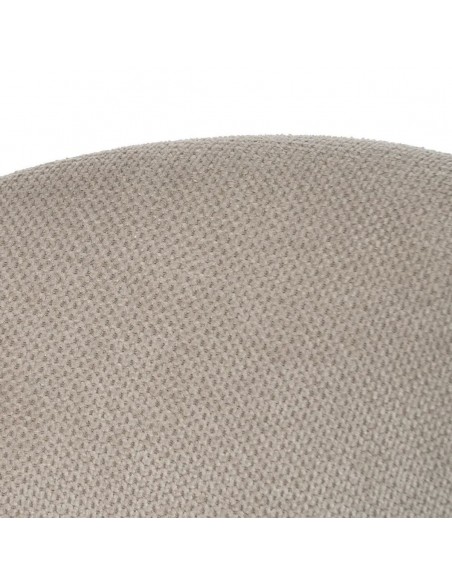 Silla de comedor NELIDA tapizada en beige con patas metálicas negras