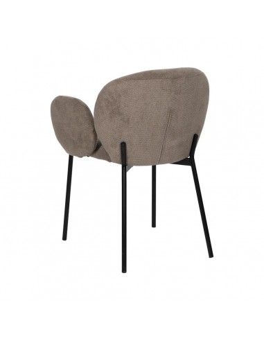 Silla de comedor NELIDA tapizada en taupe con...