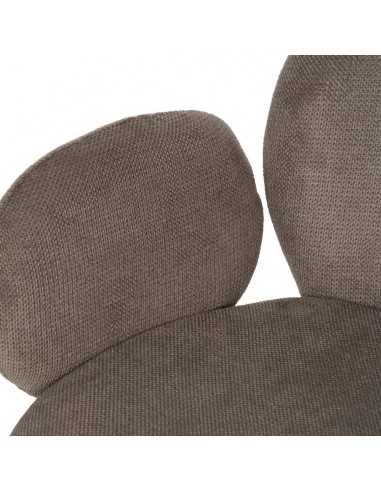 Cadeira de jantar NELIDA estofada em taupe com...