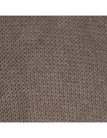 Cadeira de jantar NELIDA estofada em taupe com pernas de metal preto