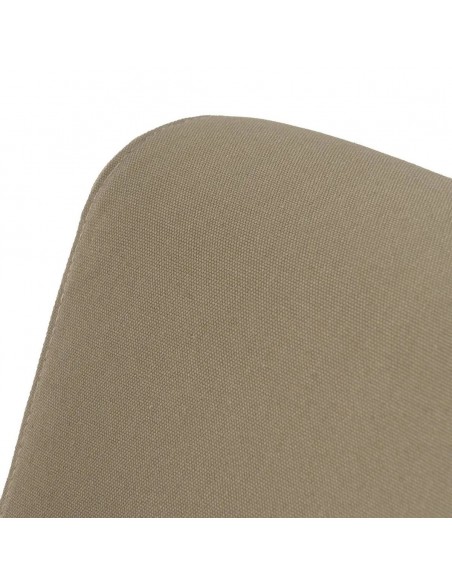 Mecedora Japandi MALIA en madera natural y tapizado beige