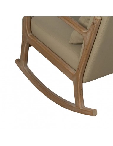 Mecedora Japandi MALIA en madera natural y...