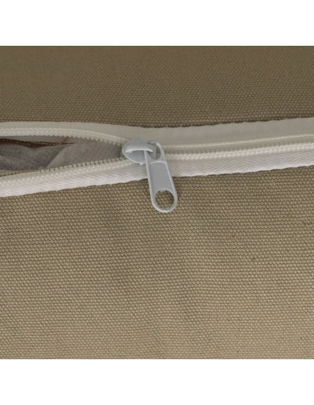 Mecedora Japandi MALIA en madera natural y tapizado beige