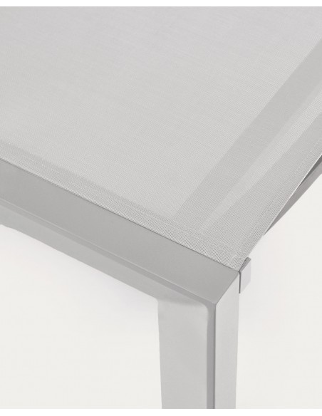 Tumbona CANUT de aluminio y textilene gris claro