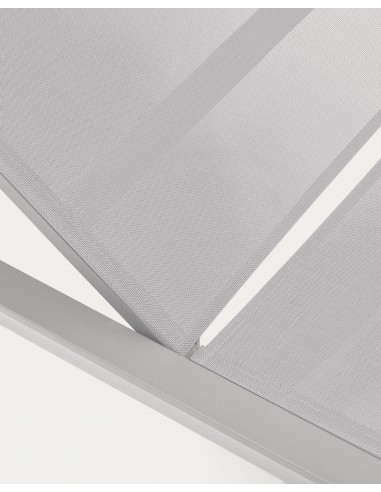 Tumbona CANUT de aluminio y textilene gris claro