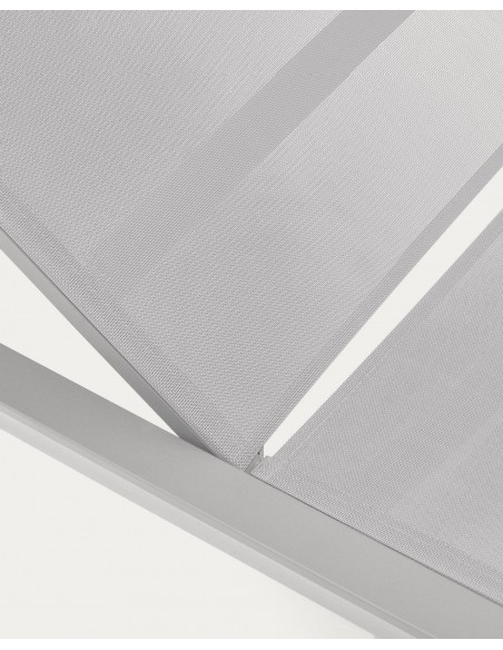 Tumbona CANUT de aluminio y textilene gris claro
