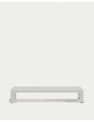 Tumbona CANUT de aluminio y textilene gris claro