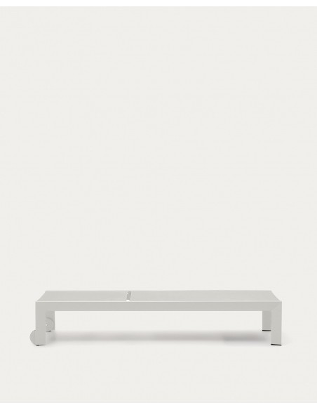 Tumbona CANUT de aluminio y textilene gris claro