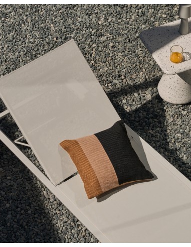 Tumbona CANUT de aluminio y textilene gris claro