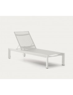 Tumbona CANUT de aluminio y textilene gris claro