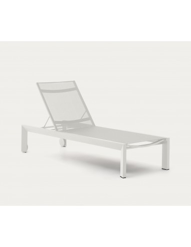 Tumbona CANUT de aluminio y textilene gris claro