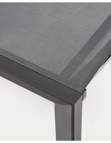 Tumbona CANUT de aluminio y textilene gris oscuro