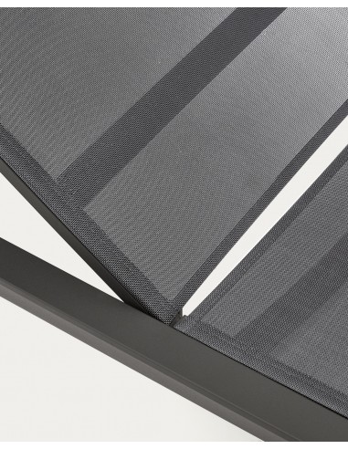 Tumbona CANUT de aluminio y textilene gris oscuro