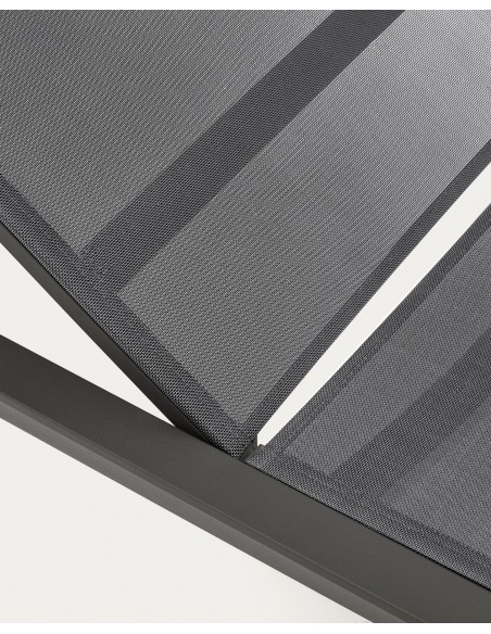 Tumbona CANUT de aluminio y textilene gris oscuro