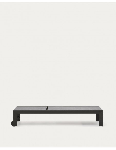 Tumbona CANUT de aluminio y textilene gris oscuro