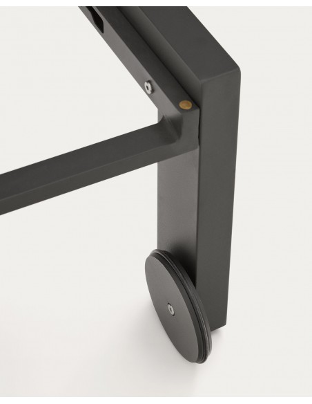 Espreguiçadeira CANUT em alumínio e textura cinza escuro