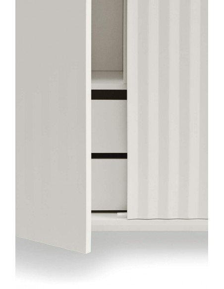 Teulat Aparador alto de design Serra lacado a branco.