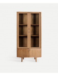 Vitrina KAMENZ de Estilo Escandinavo en Madera Natural