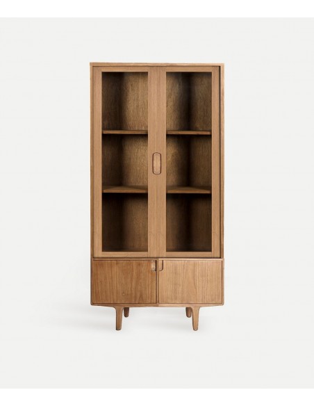 Vitrina KAMENZ de Estilo Escandinavo en Madera Natural