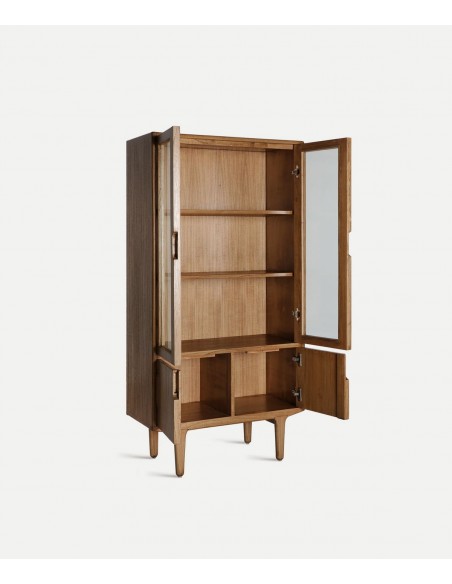 Vitrina KAMENZ de Estilo Escandinavo en Madera Natural