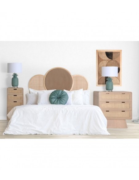 Cabeceira Larvik de madeira natural 160, estilo escandinavo/zen