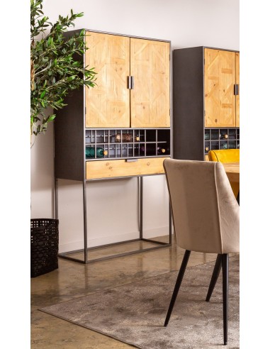 Armario Botellero LONGFORD de Madera de Abeto y...