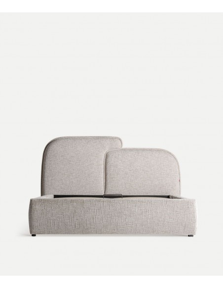 Cama Verna con Canapé y Cabecero Asimétrico, diseño Moderno y Almacenaje Extra