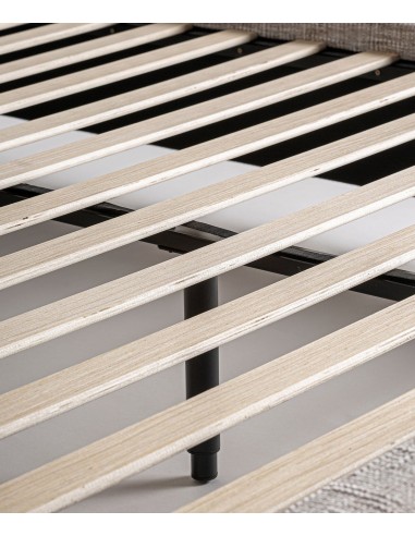 Cama Sannes Tapizada en Beige, estilo...