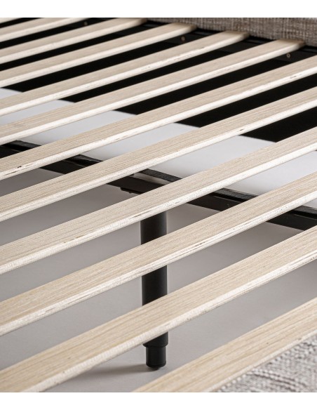 Cama Sannes Estofada em Bege, estilo Contemporâneo e Natural