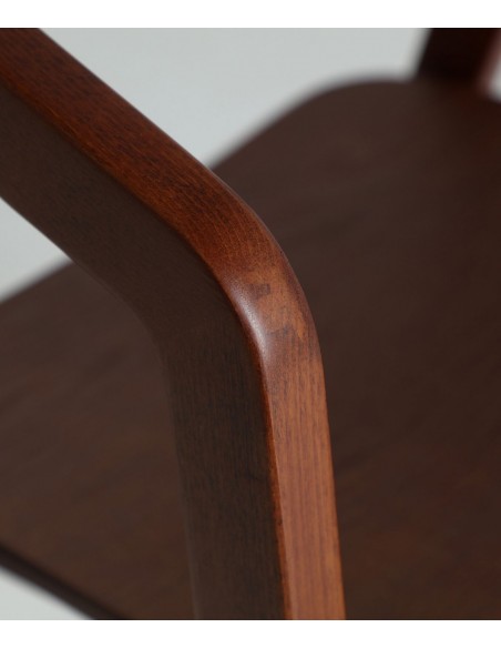 Silla contemporánea artesanal REDE madera color nogal