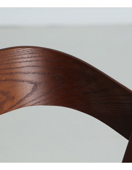 Silla contemporánea artesanal REDE madera color nogal