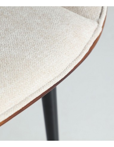 Silla moderna BEESD trasera madera color nogal...