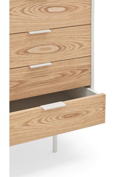 TEULAT APARADOR Serra 160x47, nordico, gavetas, lacado a branco.