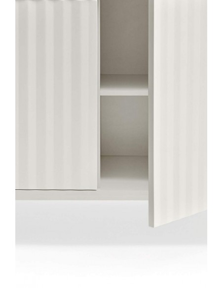 TEULAT APARADOR Serra 160x47, nordico, gavetas, lacado a branco.