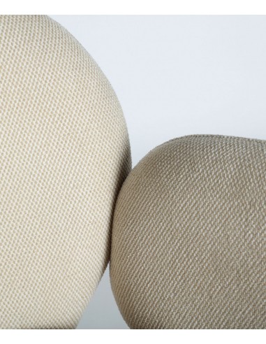 Silla moderna con brazos BURGNAC tela crema,...