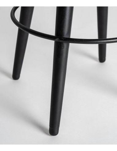 Taburete bar en piel marrón BEFAUX 74, estilo...