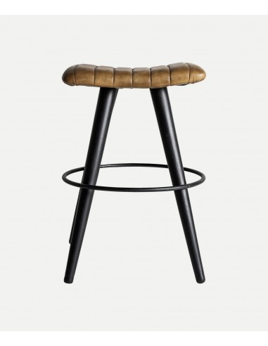 Banco baixo BEFAUX 59 em pele verde, estilo...