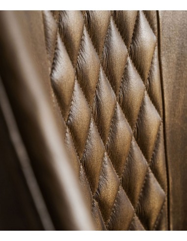 Silla de piel camel BROUSE estilo industrial,...