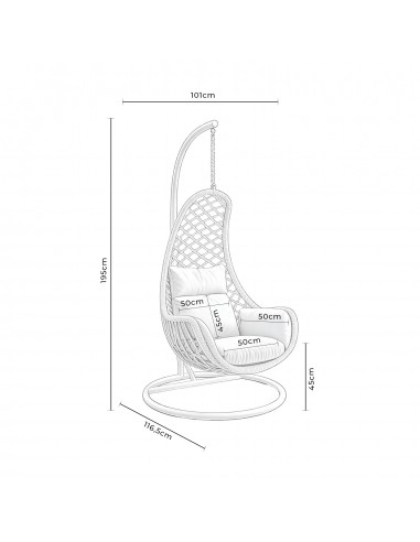 Sillón Colgante de Exterior CONSTANZA Gris...