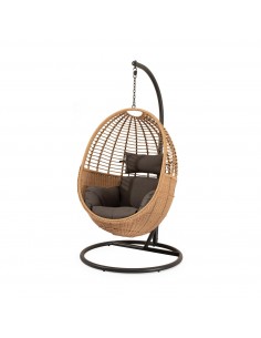 Cadeira suspensa para exterior HANNOVER Natural e cinza,...