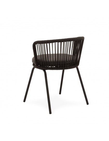 Silla de Exterior VILMA en Cuerda y Acero. Confort y Estilo para Terraza o Jardín