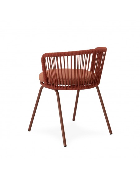 Silla de Exterior VILMA en Cuerda y Acero. Confort y Estilo para Terraza o Jardín