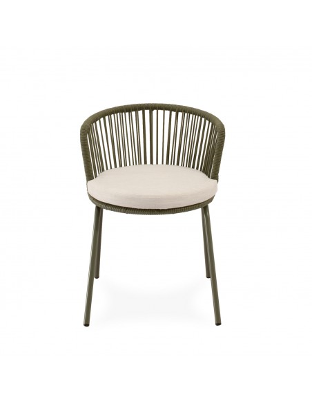 Silla de Exterior VILMA en Cuerda y Acero. Confort y Estilo para Terraza o Jardín