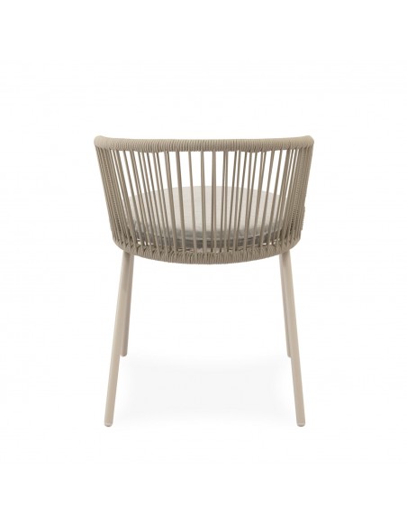 Silla de Exterior VILMA en Cuerda y Acero. Confort y Estilo para Terraza o Jardín